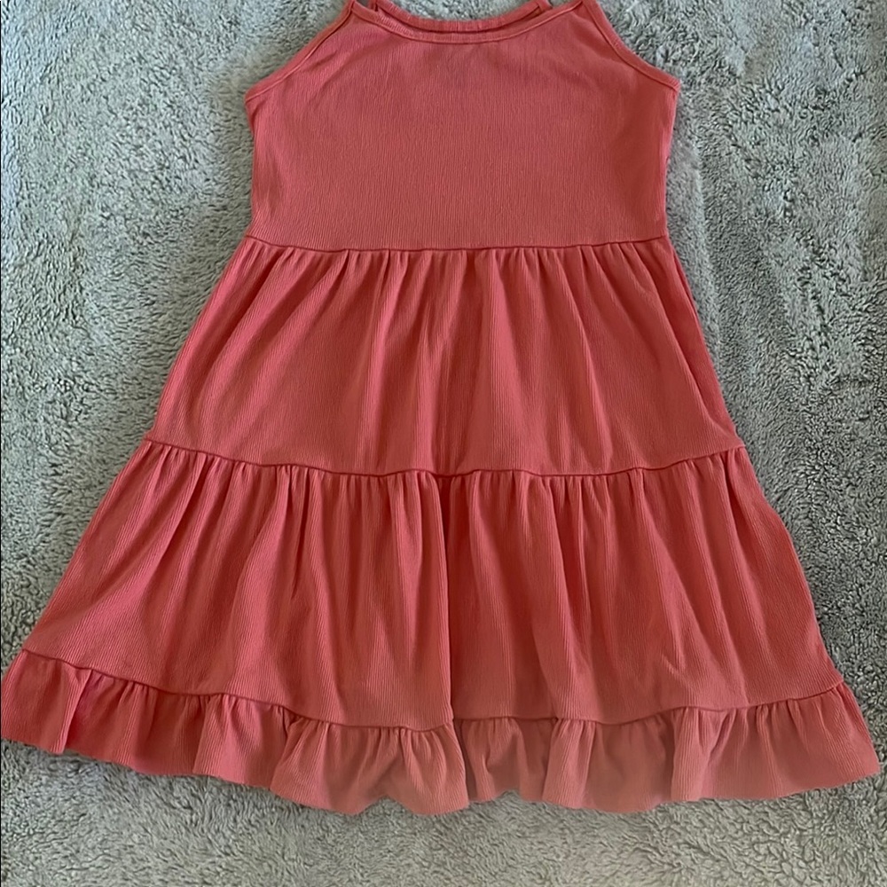 Wild Fable Tangerine Tiered Ruffled Sundress  tween knitwear
